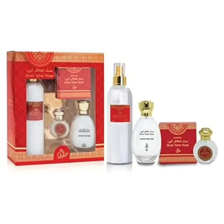 Arabiyat By My Perfumes Musk Taher Rose Giftset Perfume Oil 15Ml Bakhoor 40G Wat