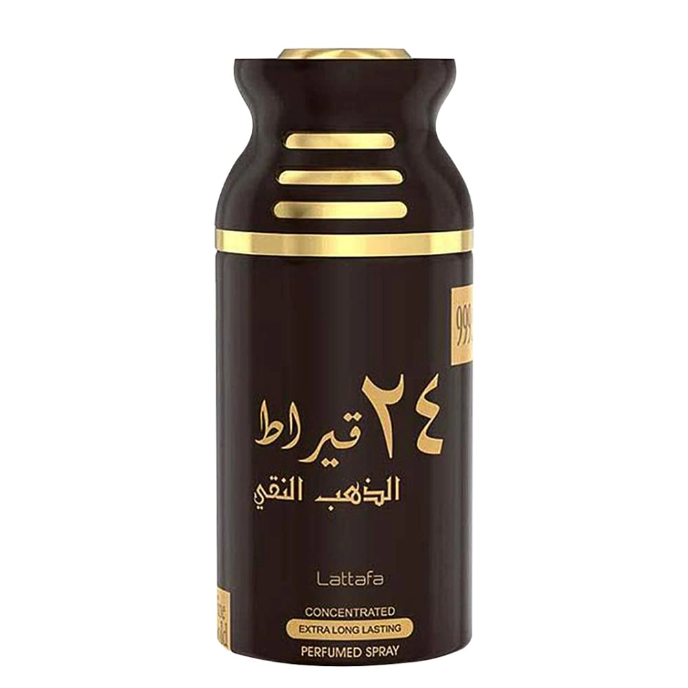 Lattafa 24 Carat Pure Gold Concentrated Extra Long Lasting Perfumed Spray 250Ml
