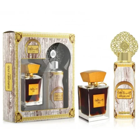 Arabiyat By My Perfumes Khashab And Oud White Gift Set Eau De Parfum 100Ml Perfume Spray 200Ml
