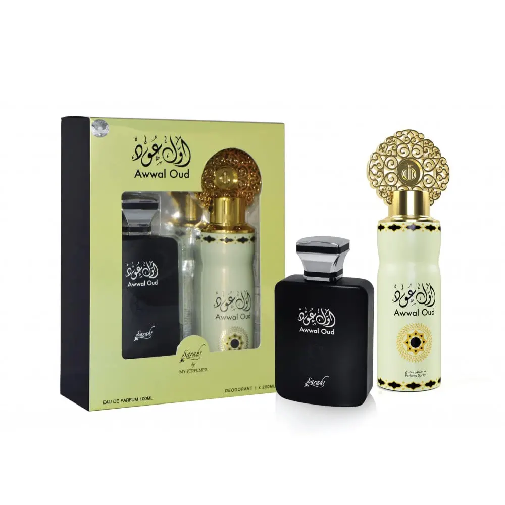 Arabiyat By My Perfumes Awwal Oud Gift Set Eau De Parfum 100Ml Perfume Spray 200Ml