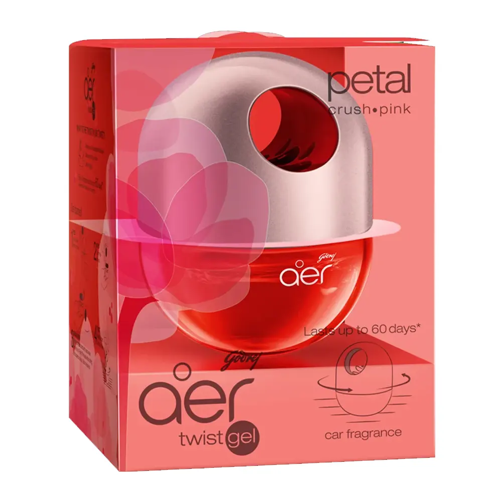 Godrej Aer Petal Crush Pink Twist Gel Car Fragrance 45G