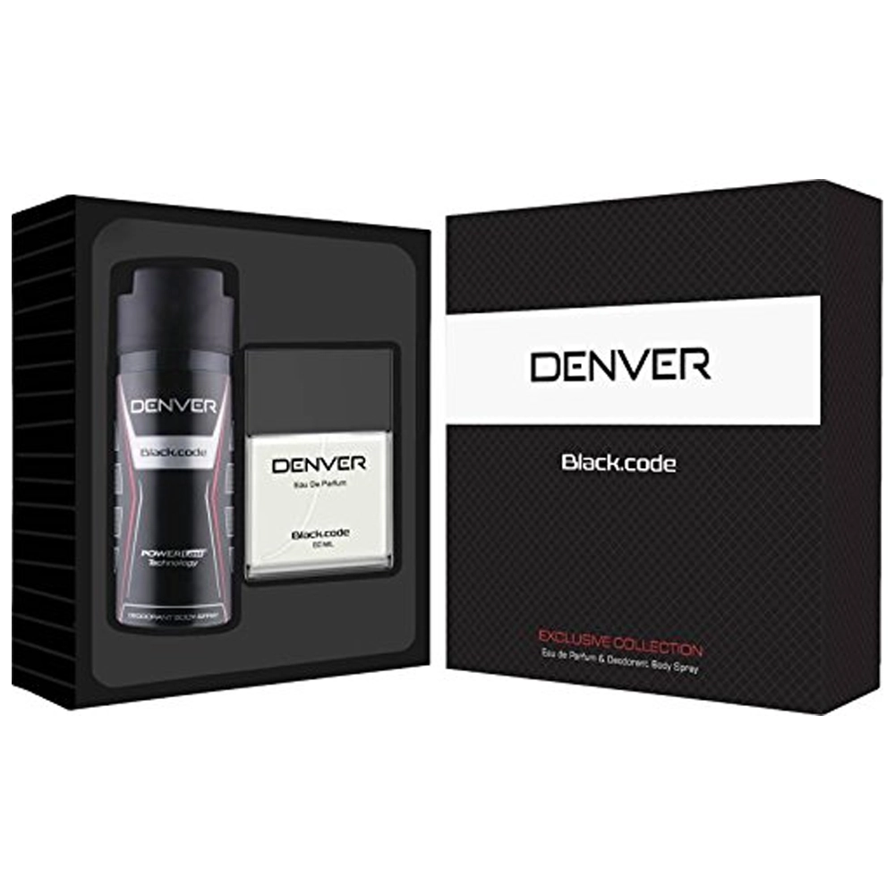 Denver Black Code Exclusive Collection Eau De Parfum And Deodorant Body Spray 150Ml