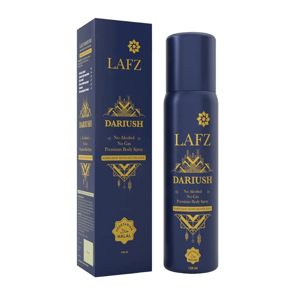 Lafz Dariush Premium Body Spray Enriched With Silver Ions 120Ml