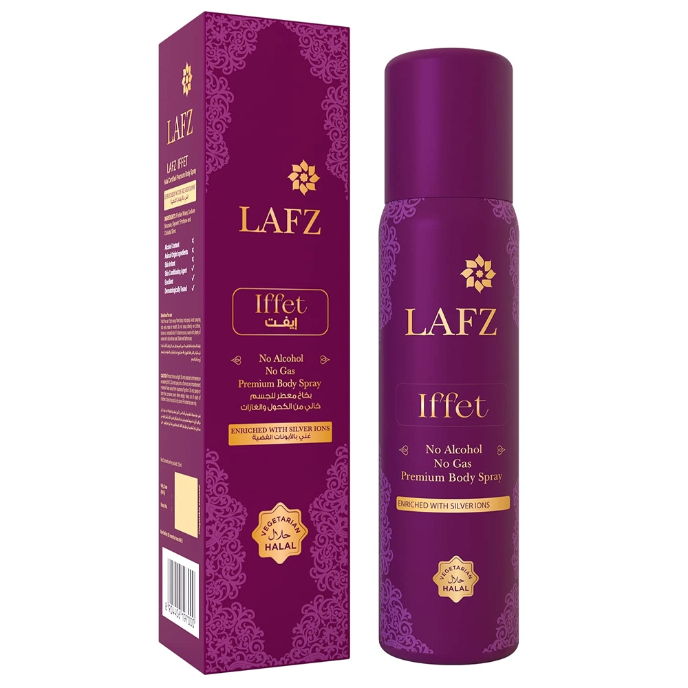 Lafz Iffet Premium Body Spray Enriched With Silver Ions 120Ml
