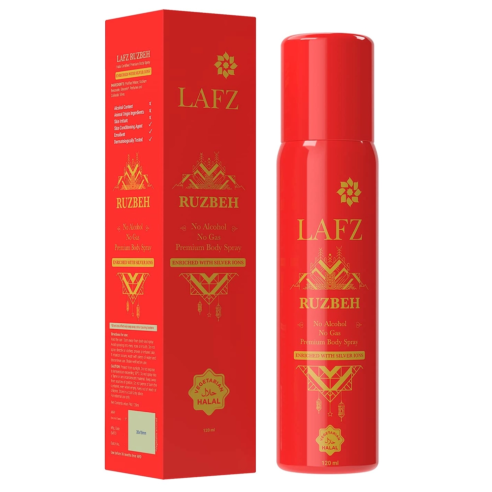 Lafz Ruzbeh No Alcohol Premium Body Spray 120Ml